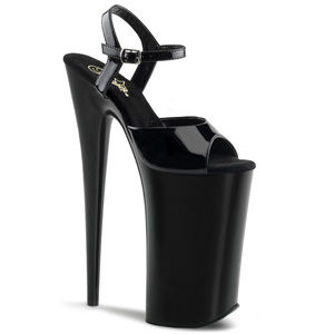 Open Toe Patent Platform High Heel Shoes